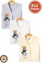 Unisex Baby Space Teddy Bear Printed Organic Cotton 3-6-9 Months 3-Piece Quilted Baby Vest Set