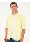 Yellow Slim Fit Linen Blended Shirt 50266184-Vr044 - 4