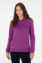 Women's Violet Basic Hooded Sweatshirt 50296931-Vr037