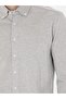 Gray Slim Fit Long Sleeve Shirt 50255655-Vr024 - 7