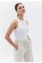 Women's 2 Pack Ribbed Halter Neck Knitted Undershirt T-Shirt - 3