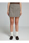 Plaid Women's Mini Skirt with Zippered Waist - 2