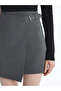 Alita City Lcw Vision Gray Plain Mini Women's Shorts Skirt with a Difference - 3