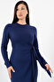 Side Tie Slit Model Dress Dks1136 - 2
