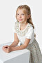 Liberty Fabric Collar Ruffle Detailed Girl's T-Shirt - 2