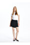 Alita City Lcw Vision Black Plain Mini Women's Shorts Skirt with a Difference