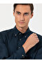Navy Blue Slim Fit Long Sleeve Shirt 50250841-Vr033 - 2