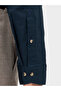 Navy Blue Slim Fit Long Sleeve Shirt 50250841-Vr033 - 7