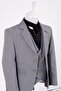 Slim Fit Boy's Chain Detail Suit / No Shirt - 5