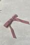 Powder Bow Velvet Ribbon Hair Clip - 4