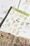 Botanical Flannel Transparent Flower Sticker - 1 Piece, Scrapbook - 2