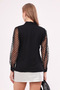 Women's Black Tulle Shirt ARM-20K001068 - 5