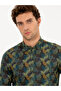 Khaki Slim Fit Long Sleeve Shirt 50255621 -Vr027 - 2