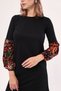 Women's Black Sleeve Colorful Balloon Dress ARM-19K001215 - 3