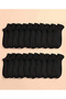 8 Pairs Women's Plain Black Color Washable Ankle Booties Socks - 2