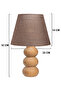 Wooden Lampshade Coffee Pattern Modern Stylish Bedroom Living Room Table Lamp - 2