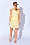 Yellow 100% Organic Cotton Muslin Washable Shorts Athlete Comfortable Cut Women's Pajama Set |   Mkw179977-01 - 5