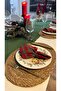 Aura Cotton Stain-Resistant Green Long Runner (Napkins Not Included) - 7