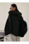 Women's Black Hooded Cardigan Jacket - 3