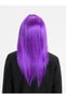 Purple Color Straight Cut Long Party Wig False Hair - 2