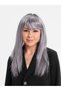 Platinum Gray Silver Color Long Party Wig Long False Hair Wig