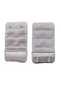 2 Pieces Agraf Bra Extension Clasp 3 Rows / 2 Hooks White Gray - 3