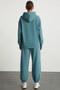 Arondir women's Oversized fit elastic waist green tracksuit bottoms - 3