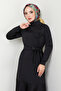 Black Brooch Detailed Dress - 4706Znk903-M - 4