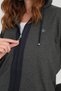 Women's Anthracite Zippered Hooded Sweatpants Set with Pockets - 7408 - 8