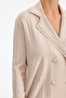 Beige Double Breasted Rayon Suit with Buttons - 4
