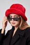 Plush Bucket Women's Fisherman Hat Soft and Furry Women's Hat Red - 6