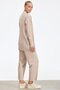 Beige Double Breasted Rayon Suit with Buttons - 2
