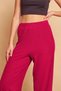 High Waist Side Pocket Hiking Knitwear Trousers-Burgundy - 6