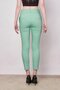 High Waist Thick Belted Pockets Narrow Leg Ankle Length Cotton Stretch Fabric Fabric Trousers -Mint - 6