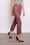 Women's High Waist Buttoned Pipe Leg Fabric Trousers with Stitched Waistband on the Front - Milk Coffee - 4