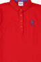 Girl's Red Polo Collar Basic T-Shirt 50283286 -Vr030 - 4