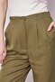 100% Iyocell Flowy Stylish Fabric Smart Summer Trousers with No Visible Lines - Khaki - 7