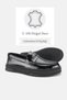 Women's Black Patent Leather Genuine Leather Flat Heel Loafer Shoes, Number 36-41 - 4