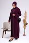 Women's Long Large Size Hijab Evening Dress Plum - 5