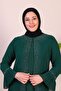 Women's Long Large Size Hijab Evening Dress Modest Emerald Green - 3