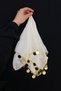 Large Size Chiffon Halay Handkerchief, 50X50Cm Cream Gold 5 Pieces, Bride Groom Wedding Henna Circumcision Engagement Bride - 3