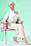 Women's Loose Leg Large Size Pants Elastic Waist Mink - 8