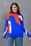 Piece Patterned Design Crew Neck Colorful Knitwear Sweater 0154 - 6