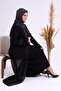 Women's Long Large Size Hijab Evening Dress Black - 7