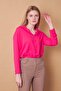 Women's Collared Off-Shoulder Long Sleeve Lycra Free Fabric Shirt-Fujia - 3