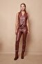 Women's Lightweight Lycra Violet Leather Short Vest (Jument 40086 for Pants) - Tan - 2
