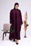Women's Long Large Size Hijab Evening Dress Plum