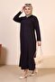 Women's Plus Size Hijab Honeycomb Fabric Jacquard Mother Dress Plum - 6