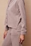 Women's Lycra Corduroy Collared Long Sleeve Shirt with Side Slits (Jument 40088 for Pants)-Be - 7