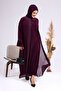 Women's Long Large Size Hijab Evening Dress Plum - 4